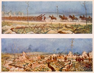 طرق فرنسا ، C و D ، من الفنانين البريطانيين في الجبهة ، استمرار الجبهة الغربية ، 1917 بواسطة كريستوفر ريتشارد وين نيفنسون